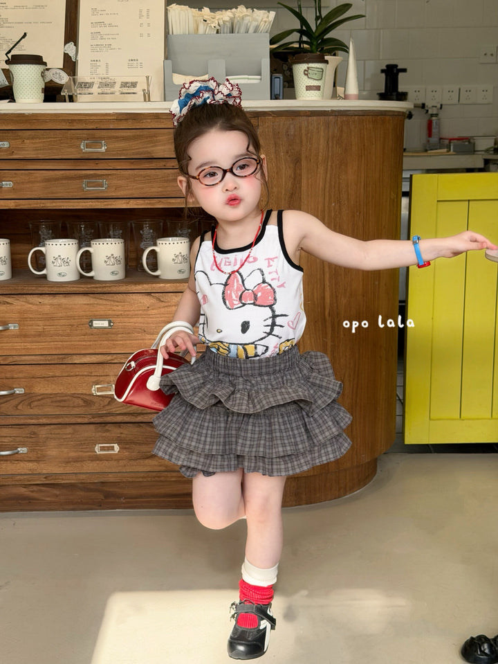 opolala 韓系HelloKitty背心 女童百搭休閒無袖上衣