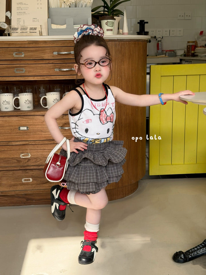 opolala 韓系HelloKitty背心 女童百搭休閒無袖上衣