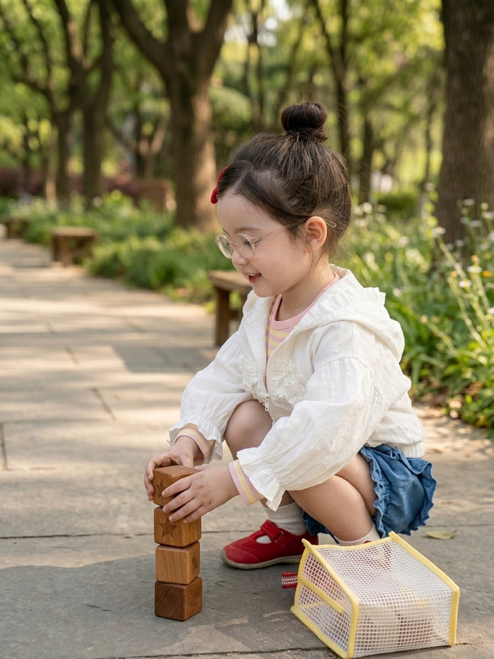 opolala 韓系寶寶透氣防曬外套 女童米白愛心荷葉連帽開衫 夏季戶外衫